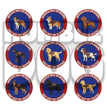 Custom Dog Breed Collage Decals | 5" UV DTF Service Dog & Pet Stickers