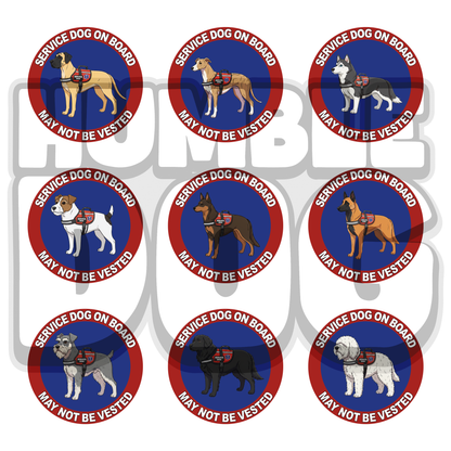 Custom Dog Breed Collage Decals | 5" UV DTF Service Dog & Pet Stickers