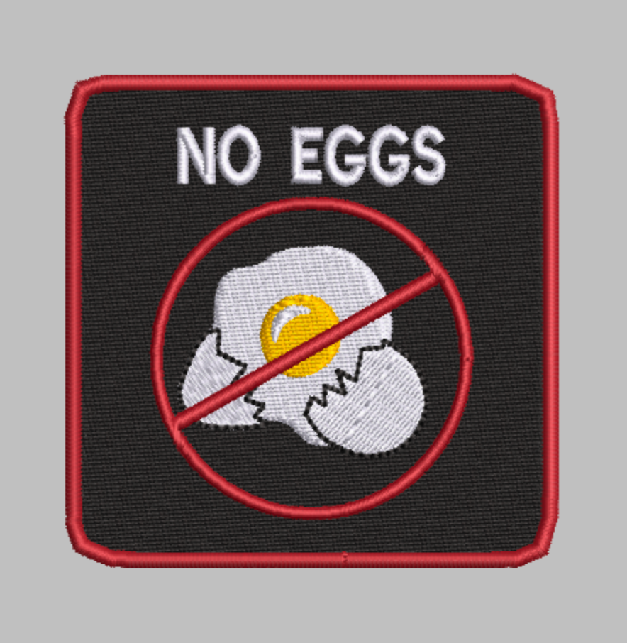 🍳 4-in-1 EGG ALLERGY Machine Embroidery ITH Bundle - 3.5" Patch Files