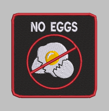 🍳 4-in-1 EGG ALLERGY Machine Embroidery ITH Bundle - 3.5" Patch Files