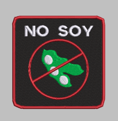 🟢 4-in-1 SOY ALLERGY ALERT Machine Embroidery ITH Bundle - 3.5" Patch Files