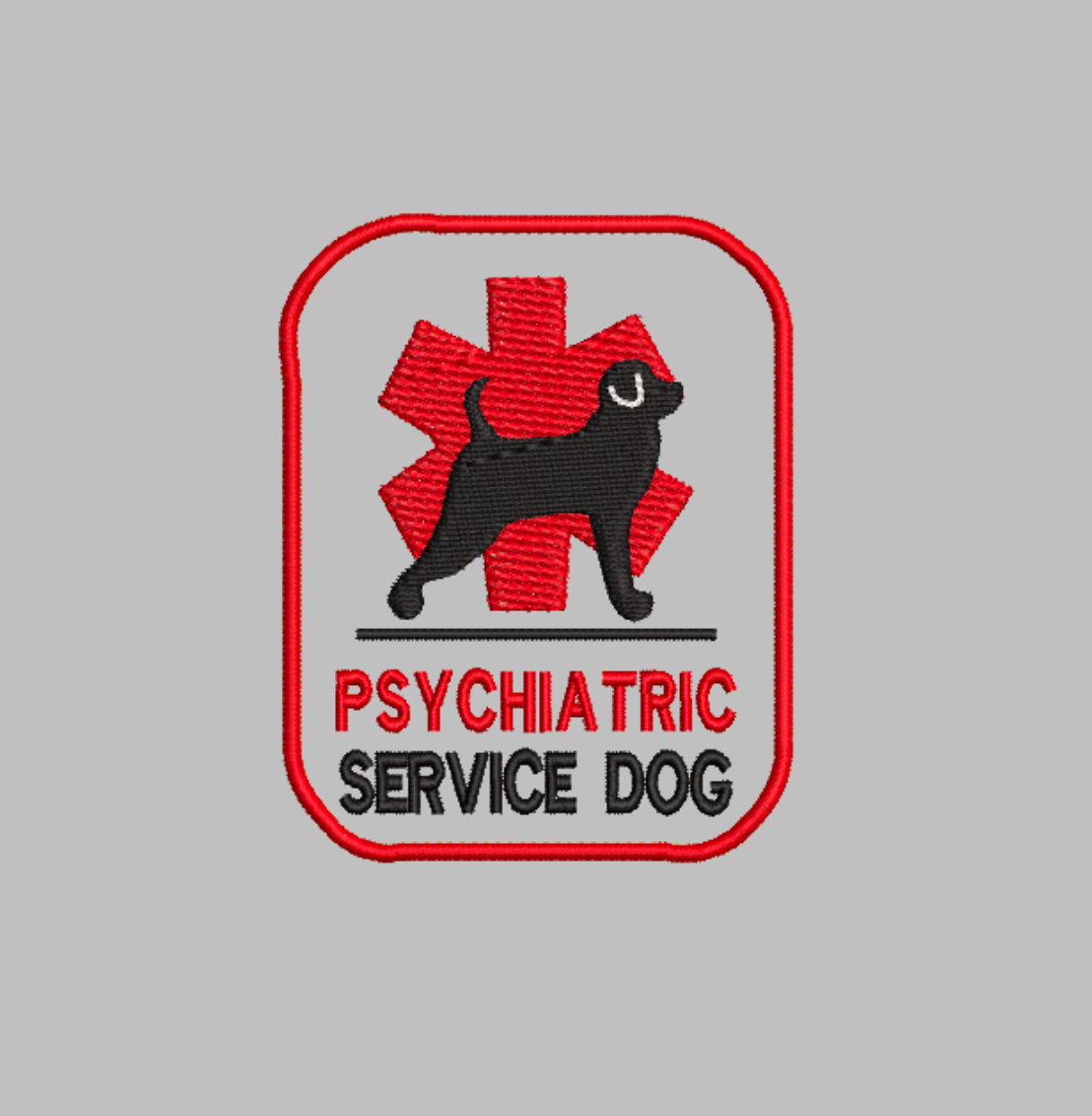 "Psychiatric Service Dog"  patch Embroidery file (Digital Only)