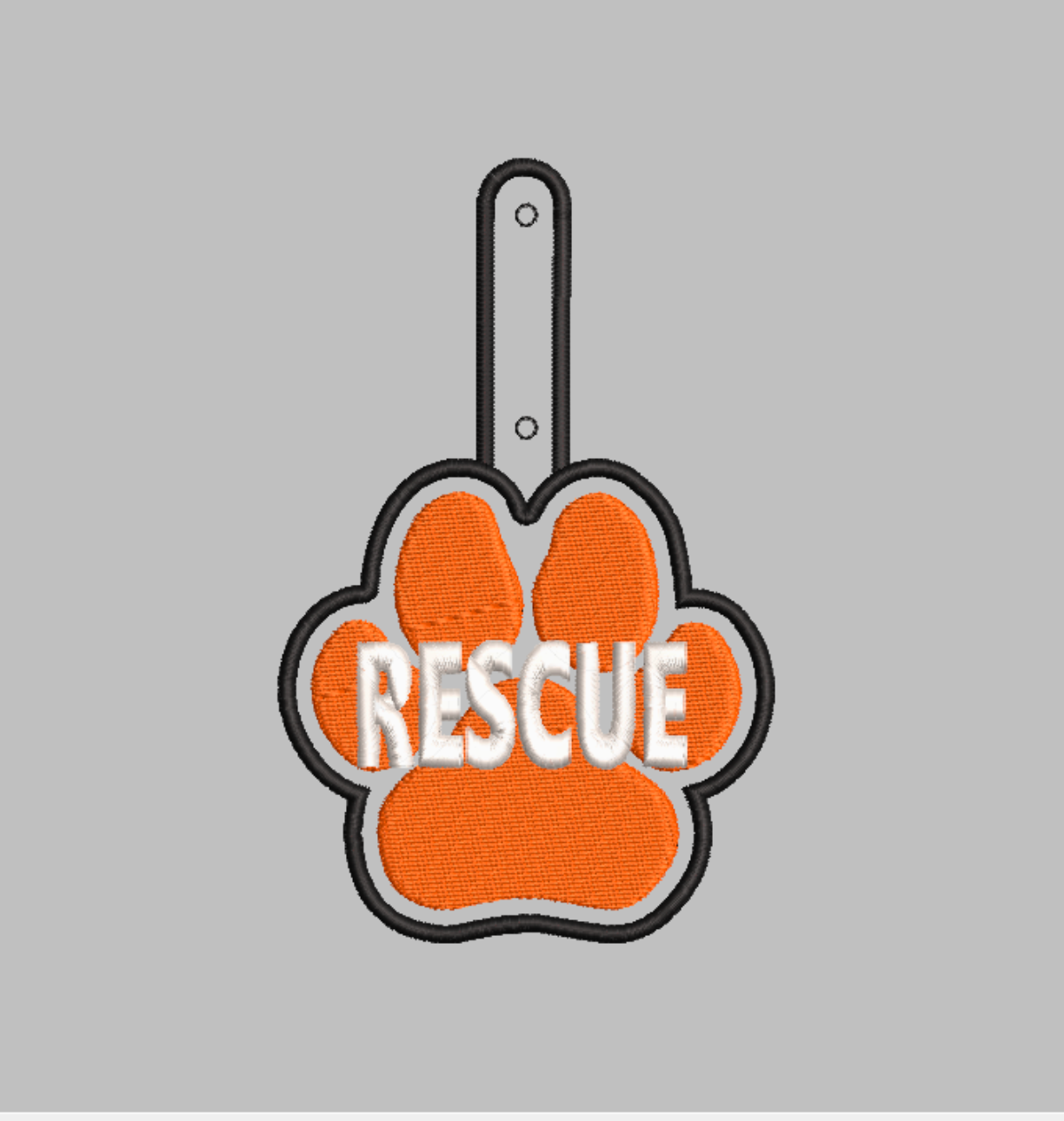 rescue Snap tab embroidery file