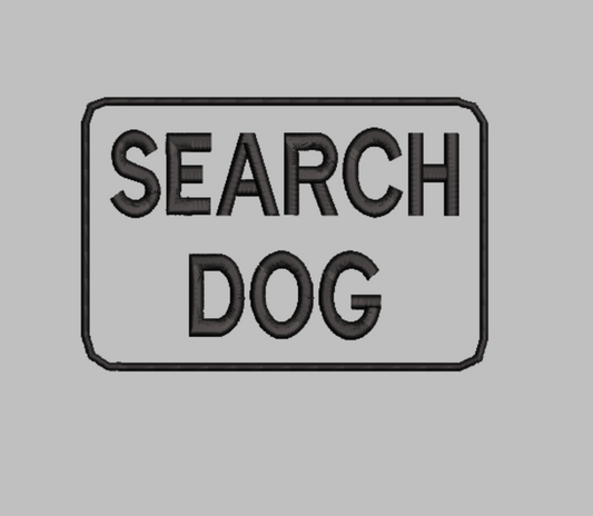 "Search Dog"  patch Embroidery file (Digital Only)