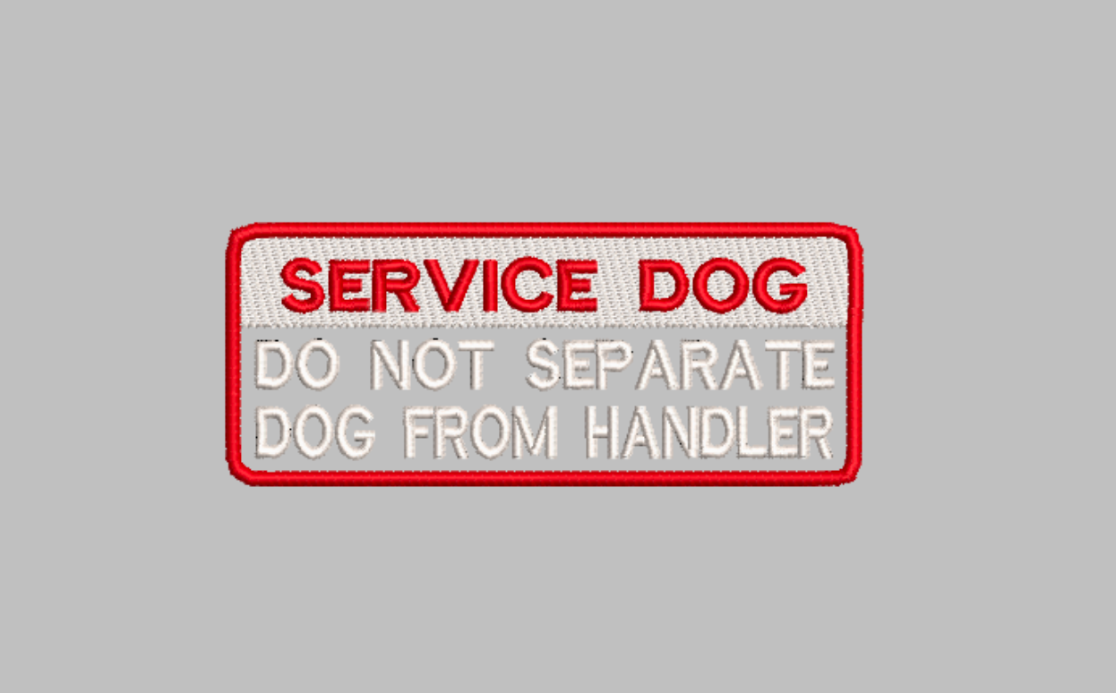 Service Dog Do Not Separate dog from handler Embroidery file