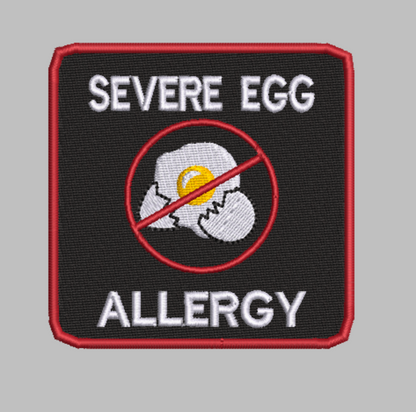 🍳 4-in-1 EGG ALLERGY Machine Embroidery ITH Bundle - 3.5" Patch Files