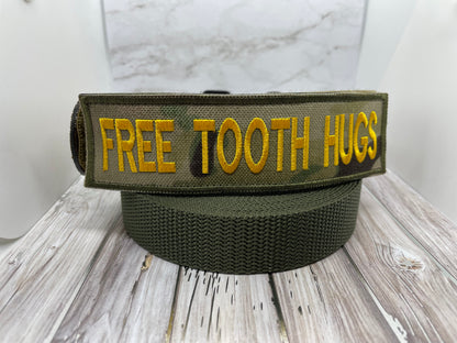 Free Tooth Hugs Premium Hook-Backed Dog Patches – Made in Canada