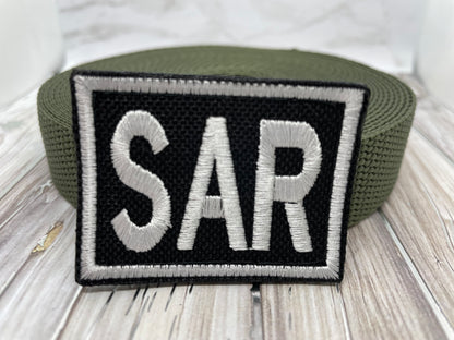SAR Patch – 2.25” x 1.75” Velcro Patch for Working Dogs