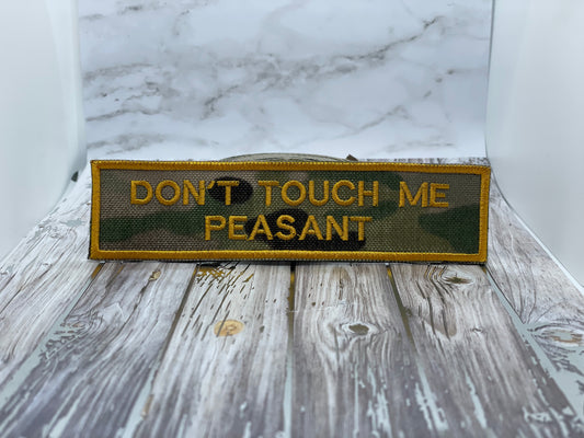 "Don't touch me peasant" Premium Hook-Backed Dog Patches – Made in Canada