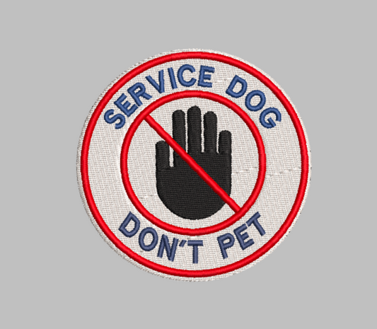 Service Dog Don't Pet with hand Embroidery file