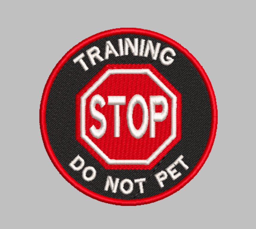 Stop Training Do Not Pet Embroidery file