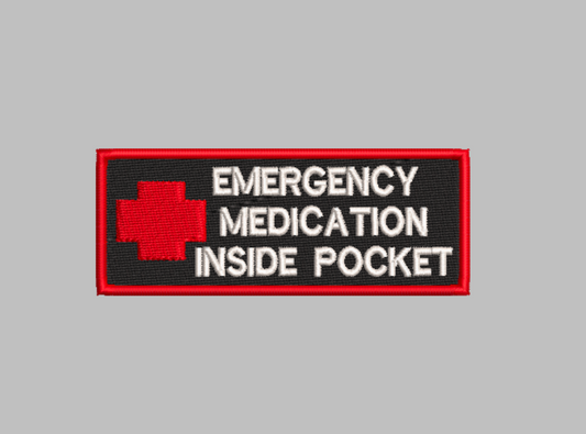 EMERGENCY MEDICATION INSIDE POCKET EMBROIDERY FILE