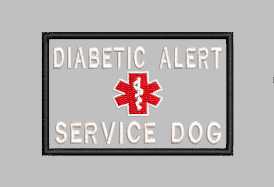 Diabetic Alert Service Dog Patch Embroidery File