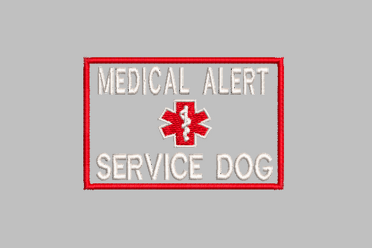 Medical Alert Service Dog Patch Embroidery File