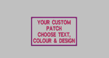 Custom Rectangular Dog Patch – Velcro Backed, Personalized & Made in Canada